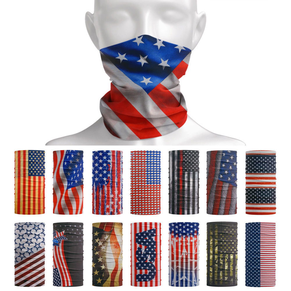 Cycling Protective Gear - USA Flag Pattern Sun Protective Scarf