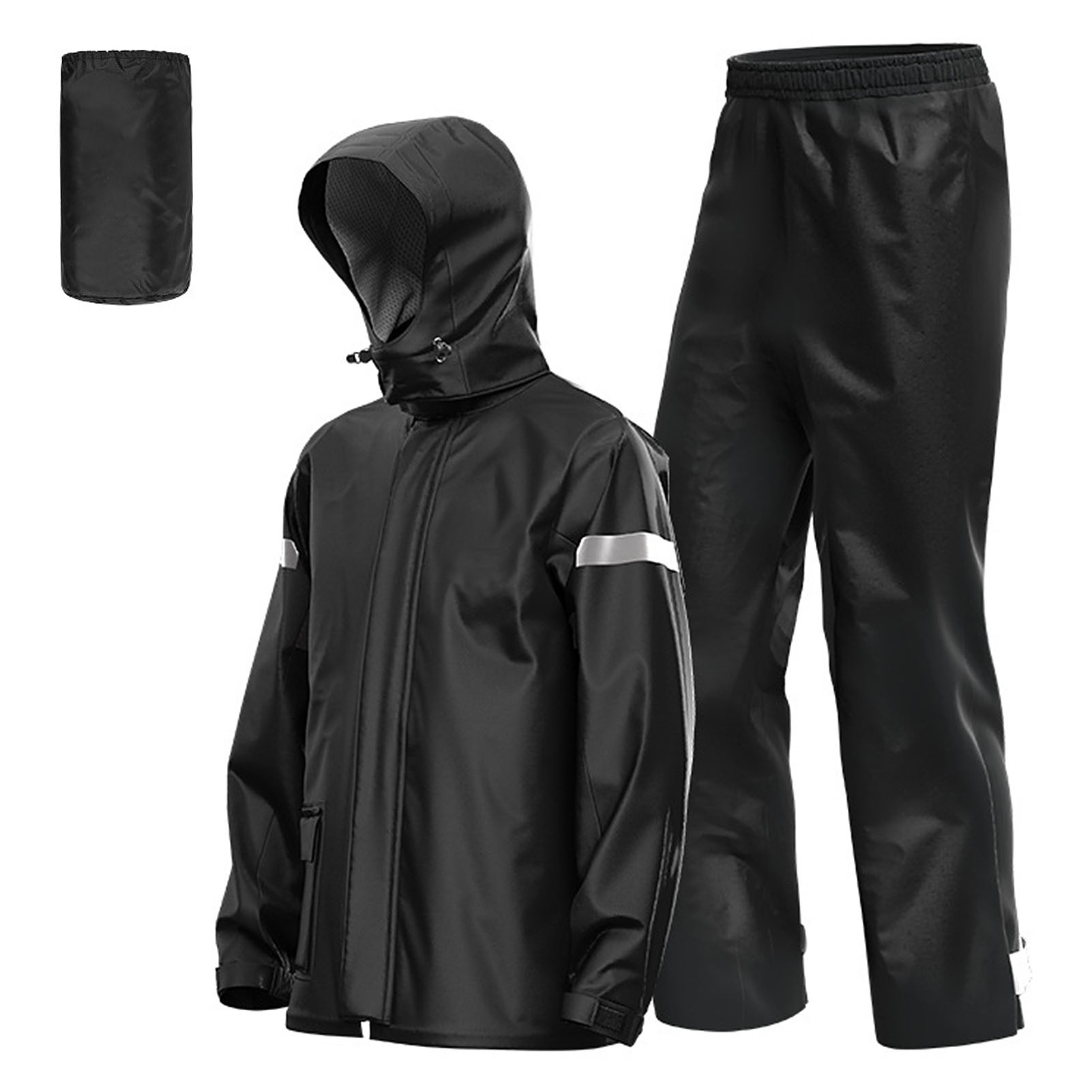 Cycling Gear For Rain - Men Motorcycle Rain Suit Outdoor Reflective