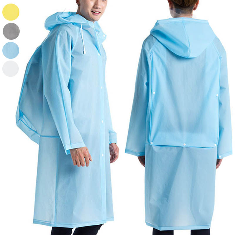 Cycling Gear For Rain - New Reusable Transparent EVA Long Raincoat