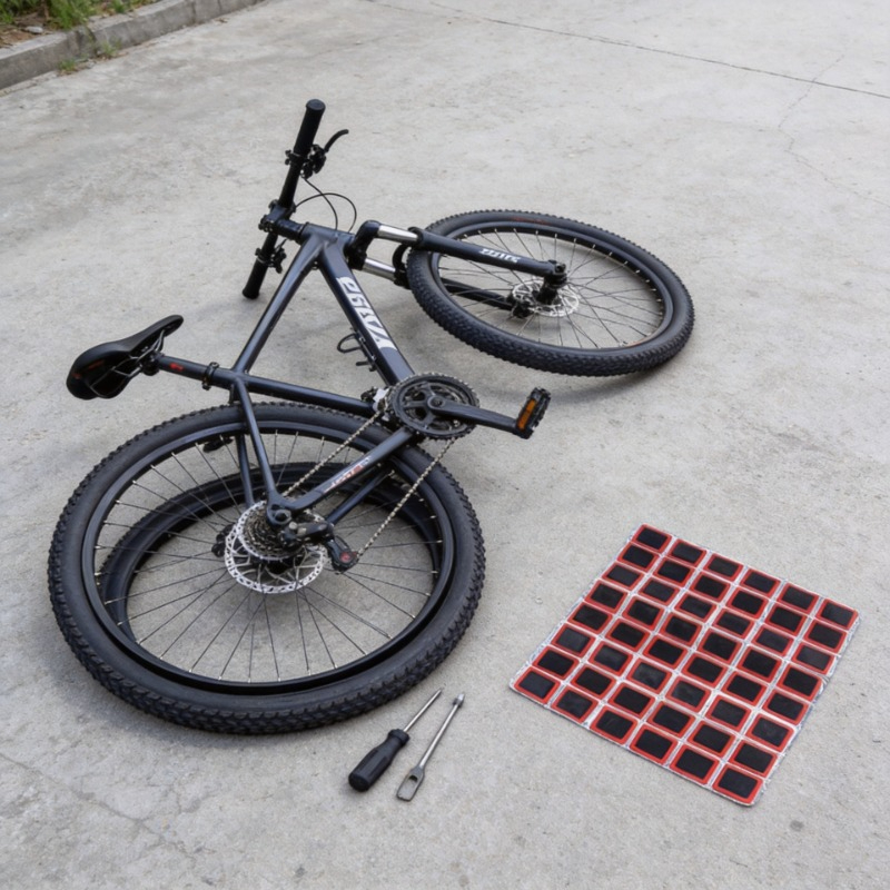 Bicycle Repair Kit - 25mm Bike Rubber Puncture Patches Bicycle