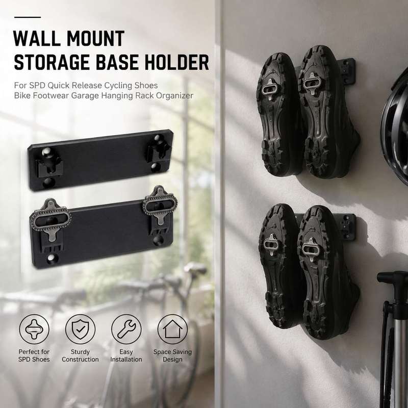 Cycling Gear Wall Storage - Garage Wall Hanging Mount Base Fit