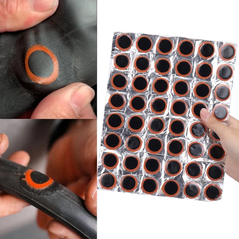 Bicycle Repair Kit - 48pcs Rubber Puncture Patches Bicycle Tire
