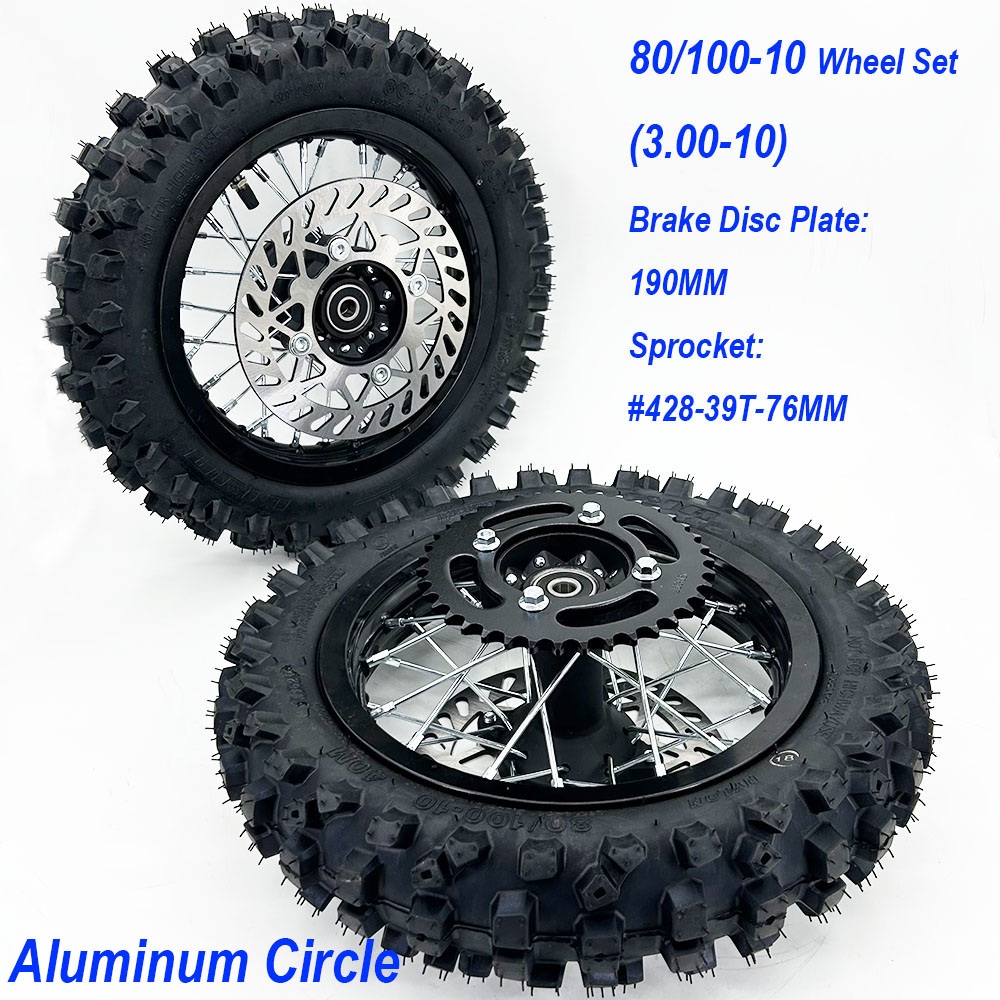 Road Bike Tire - 80/100-10 Front And Rear Wheel 3.00-10