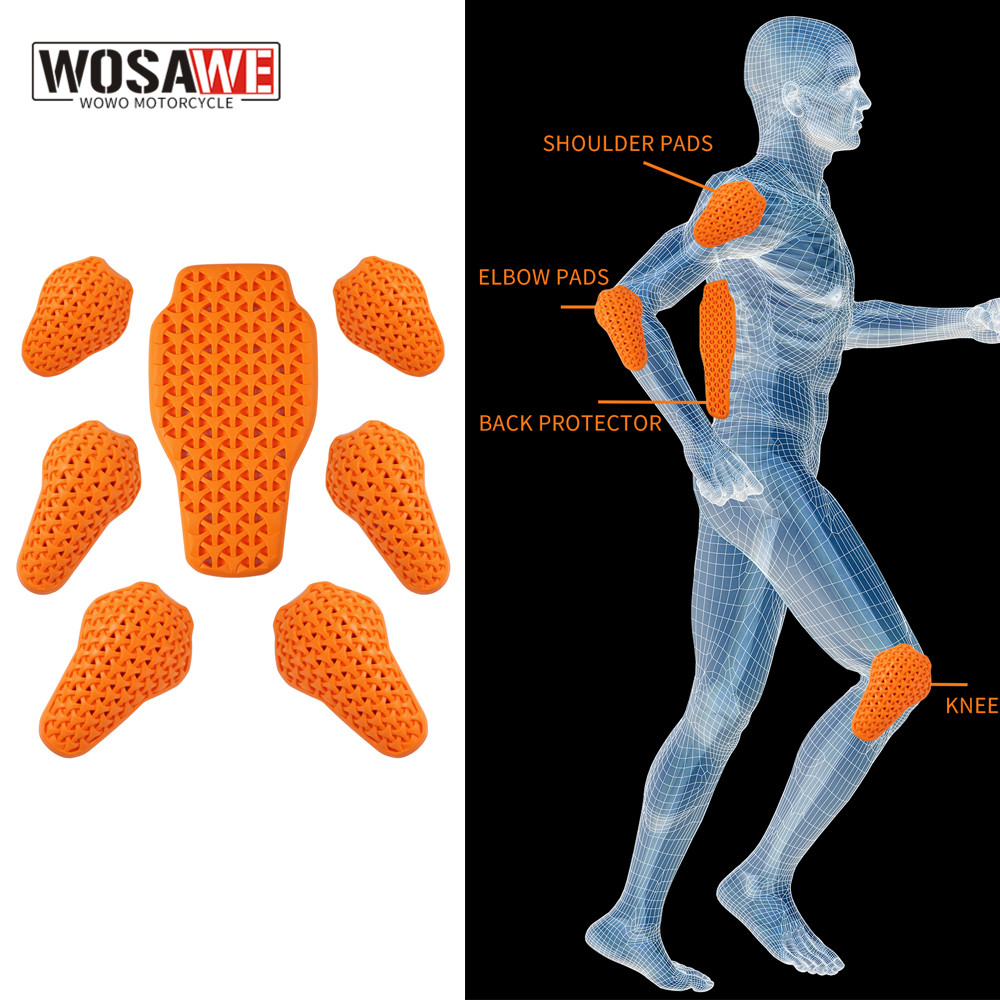 Cycling Protective Gear - WOSAWE Motorcycle Jacket Lining Protectors Pad
