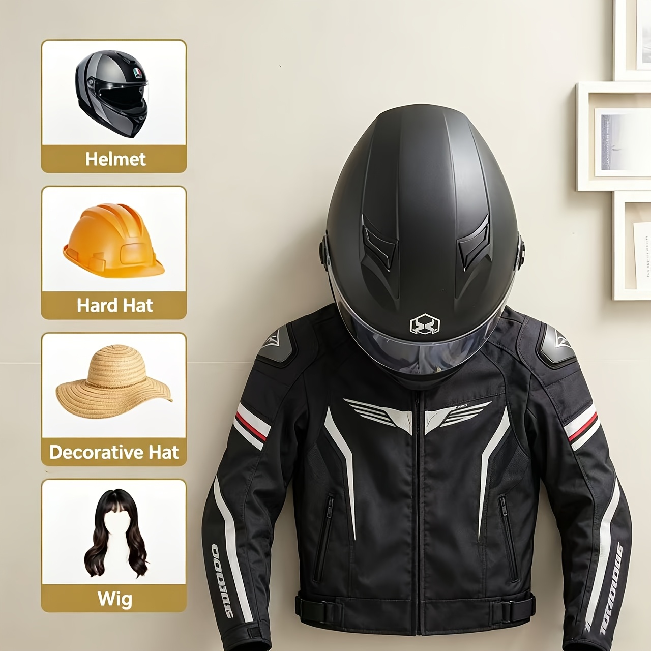 Motorcycle Helmet Holder Solid - Cycling Gear Wall Storage review and price