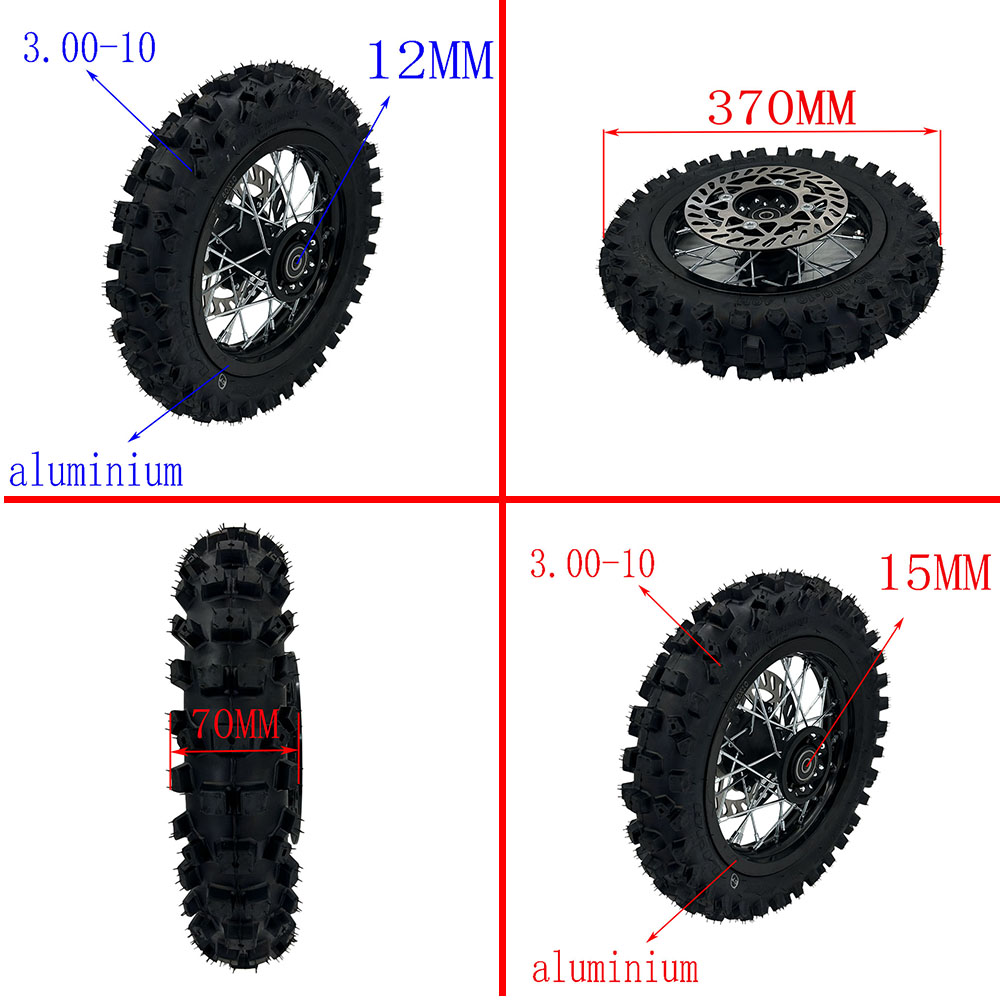 80/100-10 Front And Rear Wheel - Road Bike Tire review and price