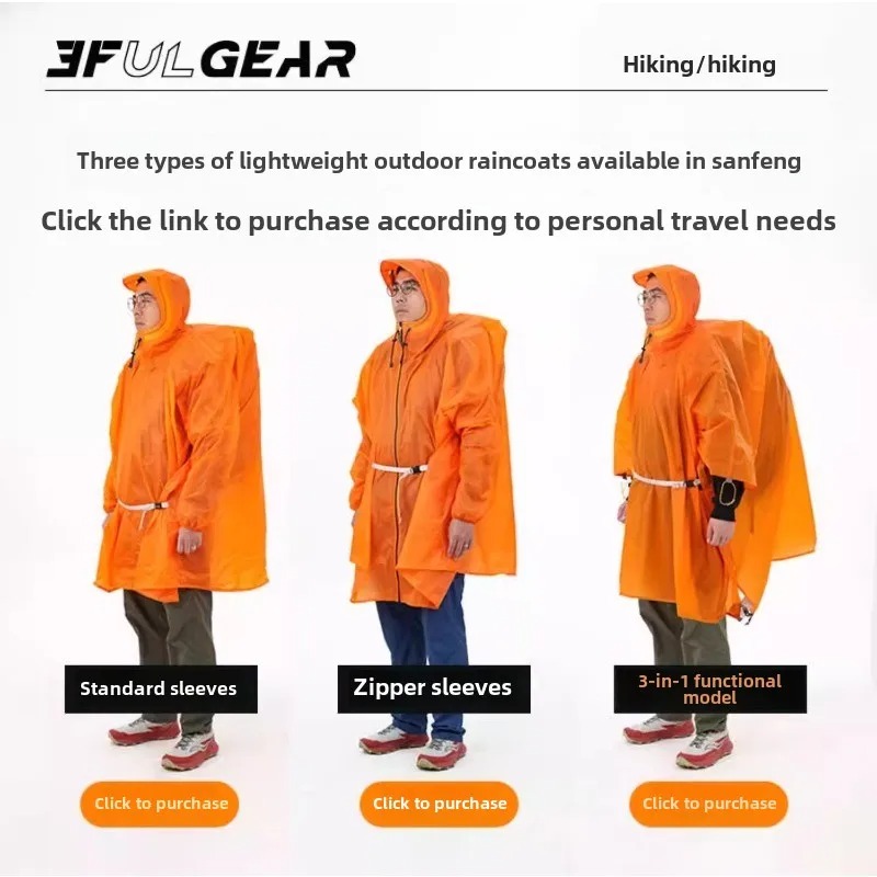 Ultralight Rain Poncho 3F UL G - Cycling Gear For Rain review and price